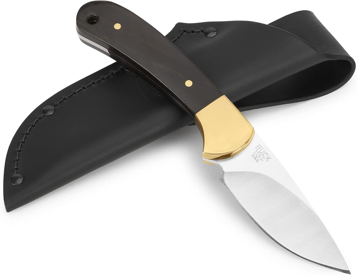 Buck Knives 113 Ranger Skinner Fixed Blade Hunting Knife 3 1/8" Skinner Blade, Genuine Ebony Handle
