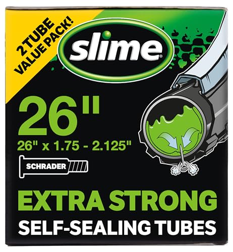 Bike Inner Tube with Slime Puncture Sealant, Extra Strong, Self Sealing, Prevent and Repair
