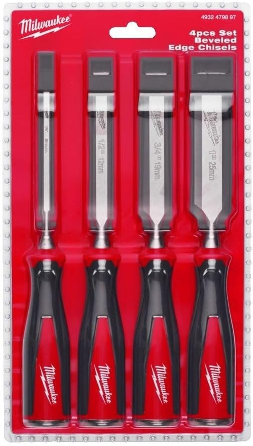 Milwaukee Beveled Edge Chisels Set 4pc 4932479897