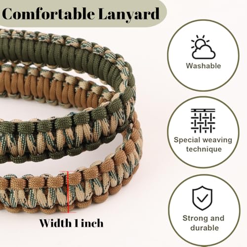 Duck Call Lanyard with 12 Adjustable Loops Paracord Hunting Goose Calls Duck Hunting Accessories Hand Braided Goose Calls for Predator Ducks Goose Hanger