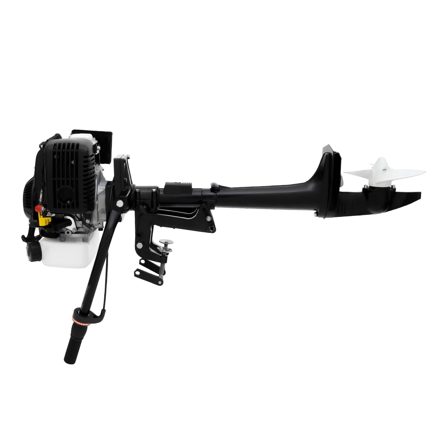 2-Stroke 3.5HP Outboard Motor, 49CC Gas Powered Fishing Marine Heavy Duty Boat Engine, Short Shaft Tiller Control Half Water-cooling Air-cooling CDI Ignition System for Inflatable Yachts Canoes Boat