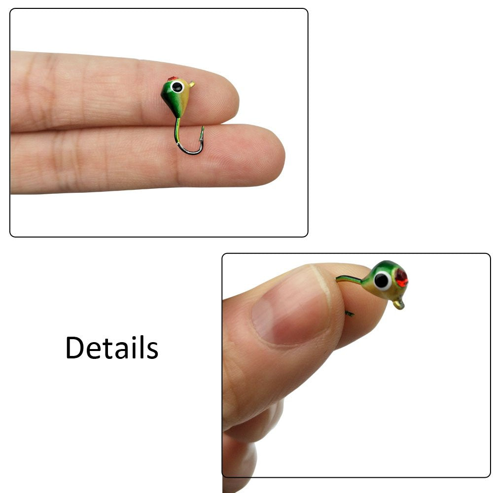 Ice Fishing Jigs with Treble Hooks Lead Jig Hooks Winter Metal Lures