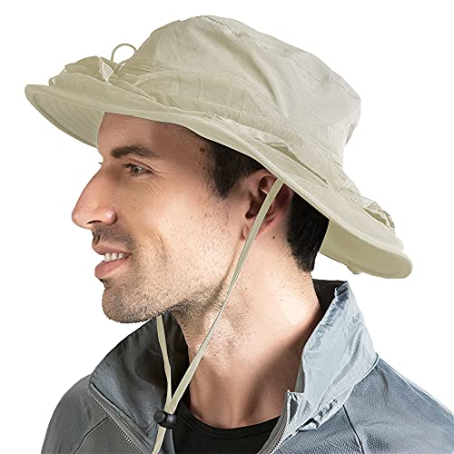 Peicees Head Net Hat for Men Women Adventure Fishing Hat Safari Hat for Hunting Camping Hiking