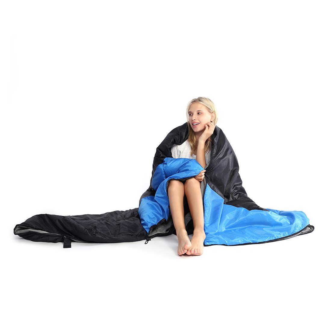 oaskys Camping Sleeping Bag - 3 Season Warm & Cool Weather - Summer Spring Fall Lightweight Waterproof for Adults Kids - Camping Gear Equipment, Traveling, and Outdoors