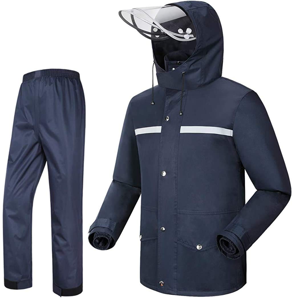 iCreek Rain Suit Waterproof Jacket and Trouser Suit Raincoat for Men and Women Outdoor All-Sport Breathable Anti-storm