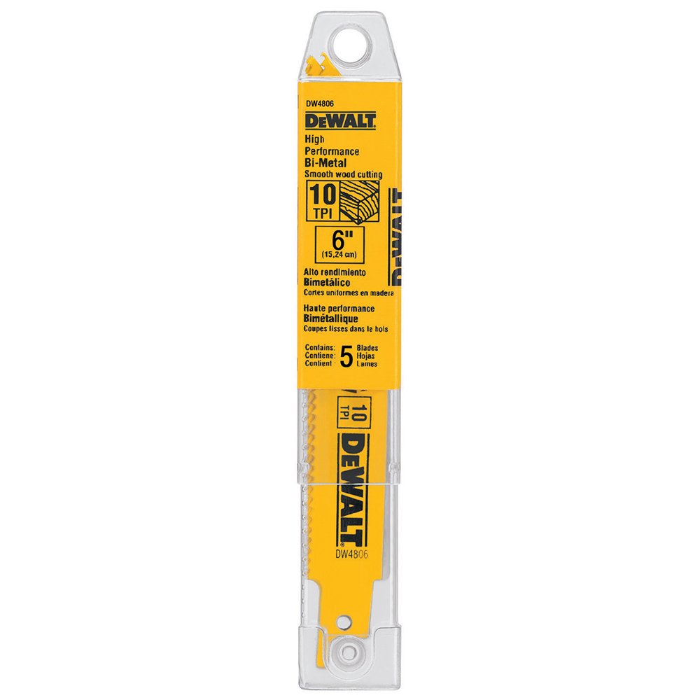 DEWALT Reciprocating Saw Blade Set for Metal Wood Iron, 12 Piece Bi-Metal Increased Durability Blades, with Storage Case (DW4892)