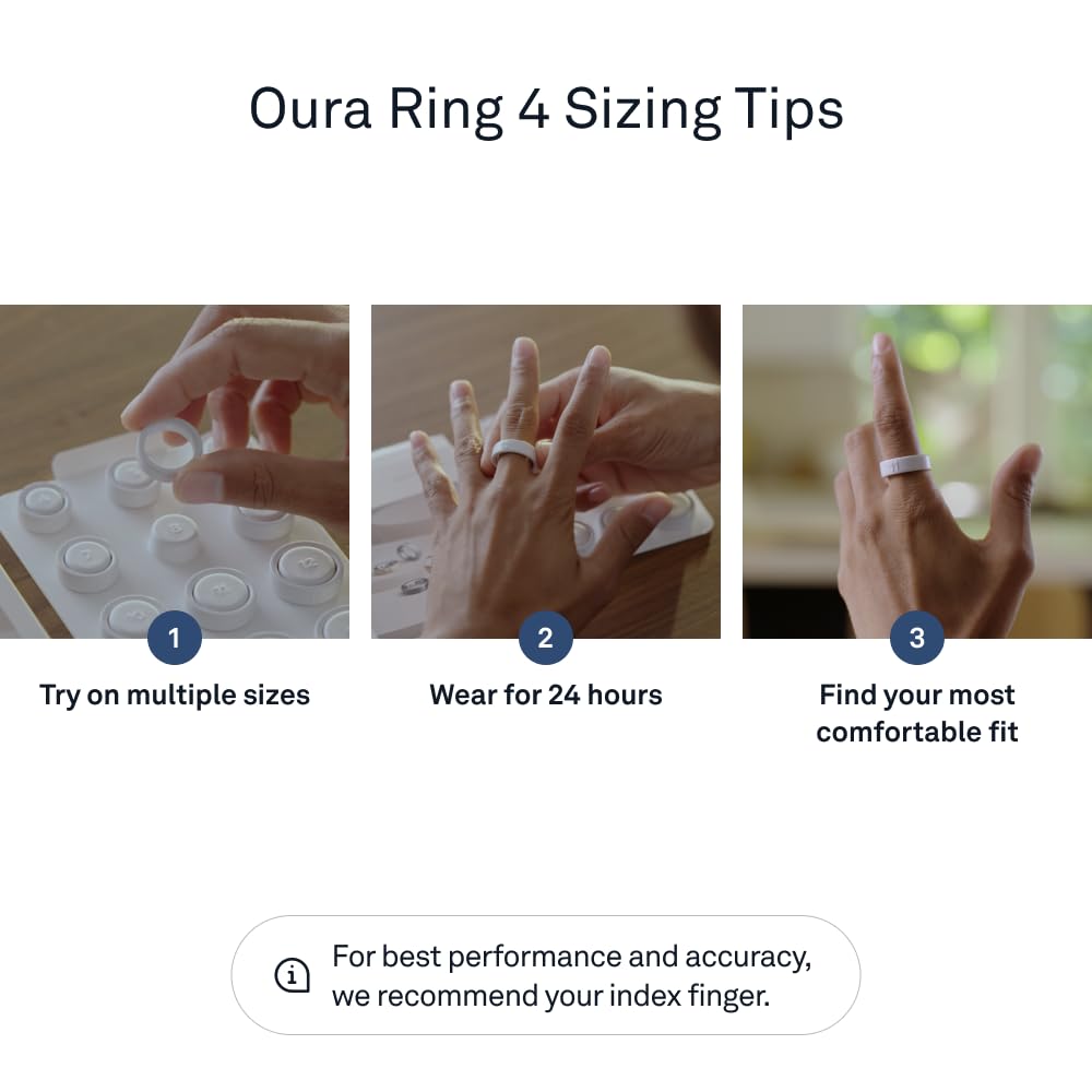 Oura Ring 4 - Gold - Size 9 - Smart Ring - Unique Sizing, Not Standard US Ring Sizes - Size First - Sleep Tracking Wearable - Heart Rate - Fitness Tracker - Up to 8 Days of Battery Life