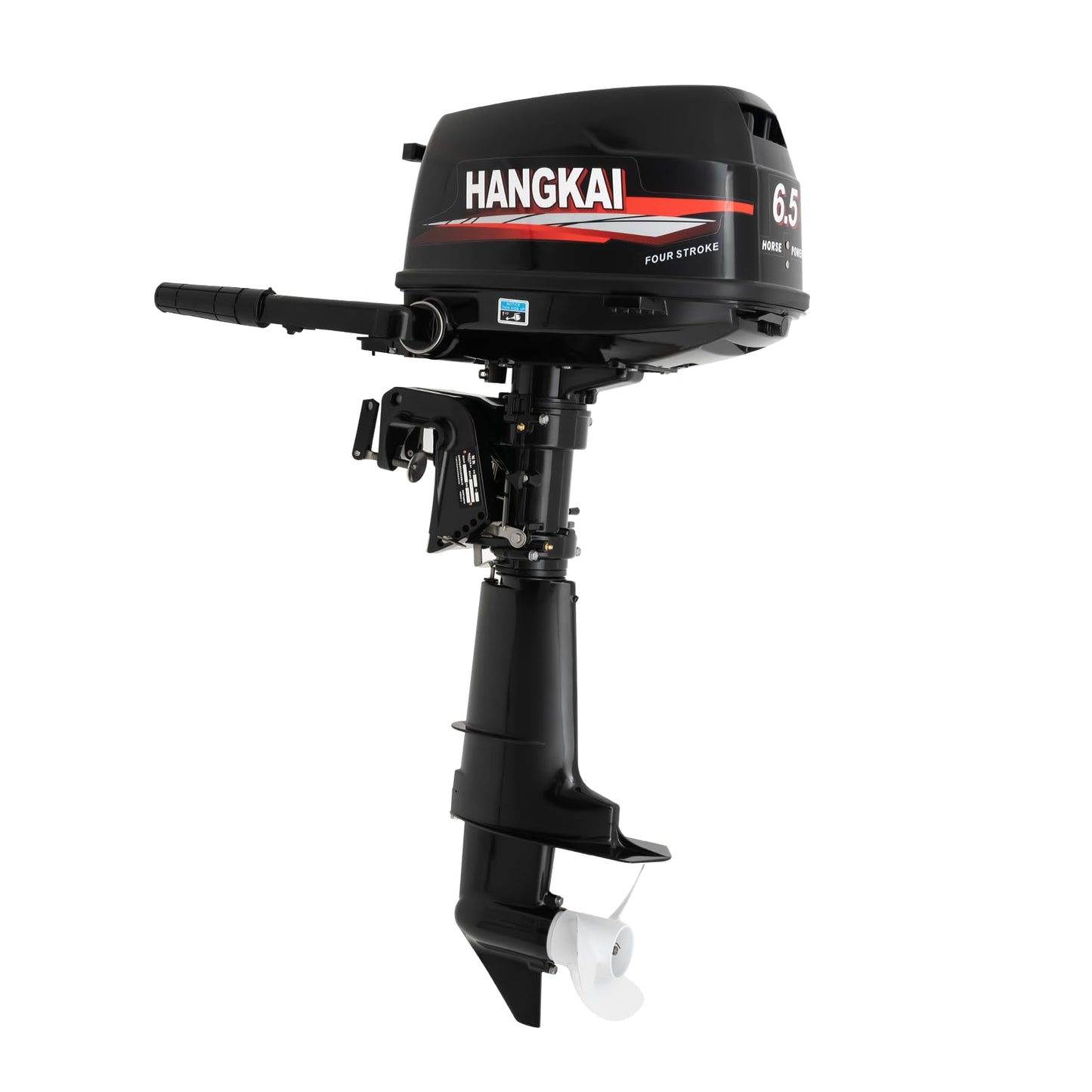 2-Stroke 3.5HP Outboard Motor, 49CC Gas Powered Fishing Marine Heavy Duty Boat Engine, Short Shaft Tiller Control Half Water-cooling Air-cooling CDI Ignition System for Inflatable Yachts Canoes Boat