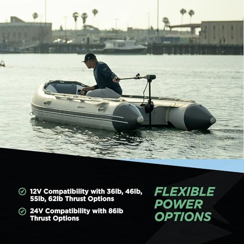 Newport NV-Series Thrust Saltwater Transom Mounted Trolling Electric Trolling Motor w/LED Battery Indicator