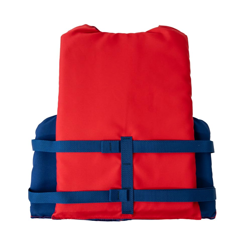 Overton's Universal Adult Life Jacket - Pack of 4, Nylon Shell with Closed-Cell Foam, Open Sides and Sturdy Belts, USCG Approved Type III, Fits Chest Sizes 30" to 52", Includes Zippered Storage Bag