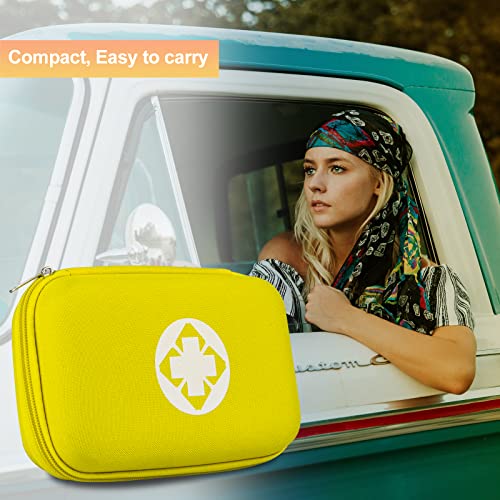 276PCS First Aid Kit Home Car Camping Hiking Emergency Supplies Small Compact Lovely Bag for School Outdoor, Basic Outdoor Essentials Survival Kit for Travel AMORNING