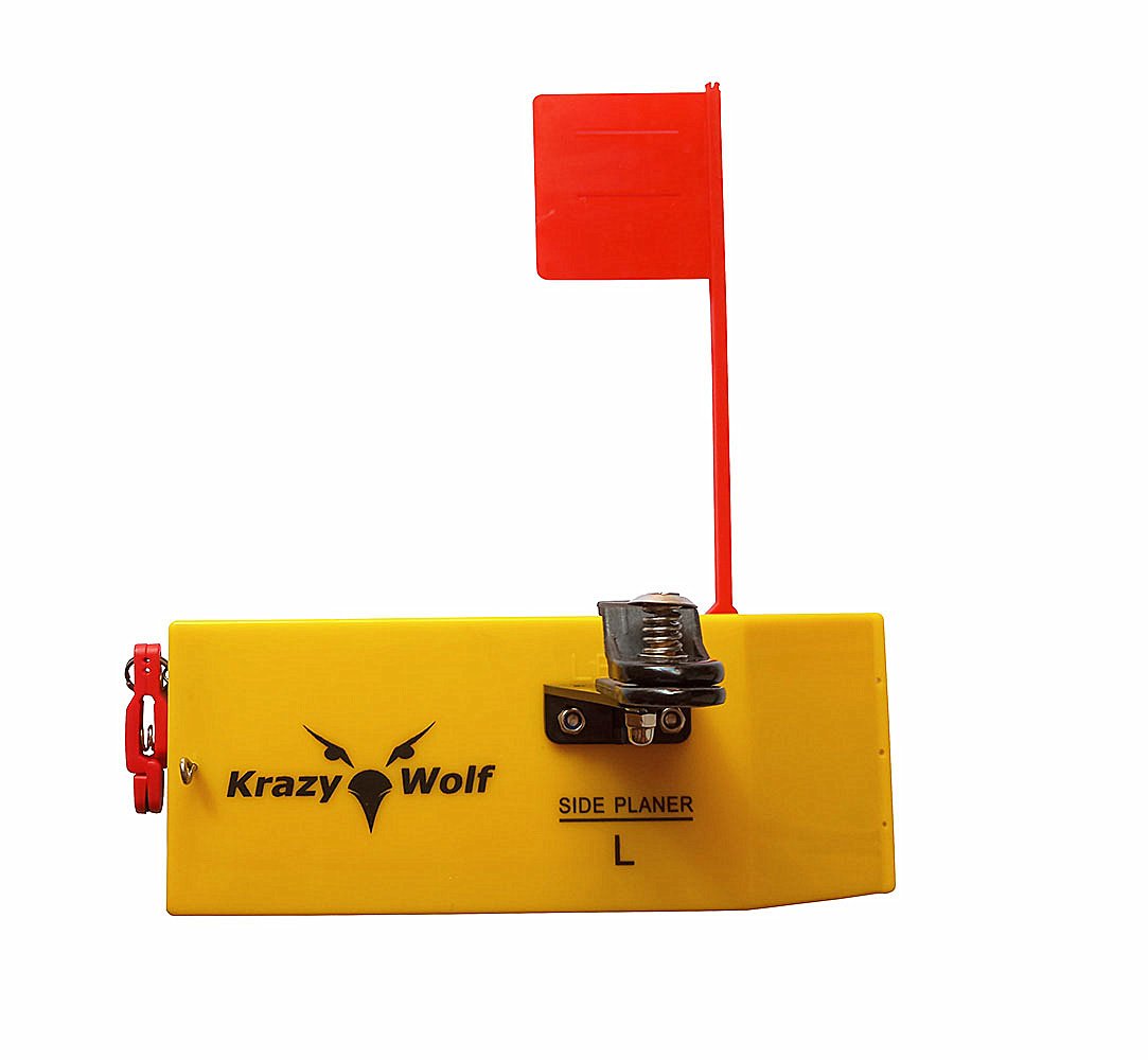 Planer Board (P007,P009),Includes Spring Flag System,Left&Right L8 xW3,L10 Xw3.5,Pair,Yellow