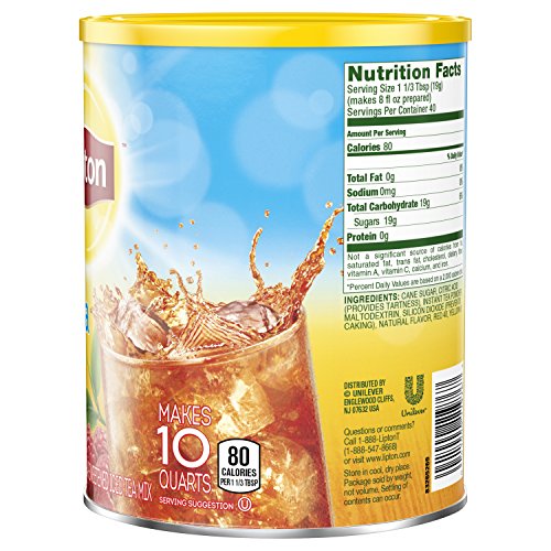 Lipton Lemon Iced Tea Mix, Sweetened, Makes 10 Quarts