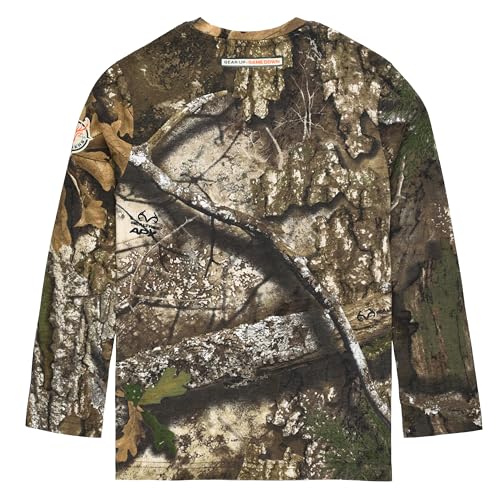 Realtree and Mossy Oak Authentic Youth Camouflage Pattern Long Sleeves Crewneck Tee Shirts for Kids
