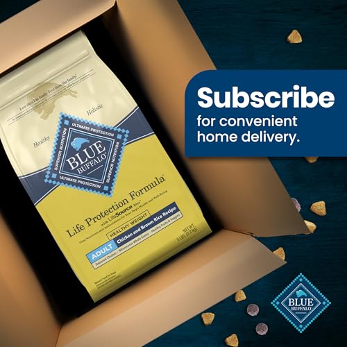 Blue Buffalo Life Protection Formula Adult Dry Dog Food, Helps Build and Maintain Strong Muscles, Made with Natural Ingredients, Chicken & Brown Rice Recipe, 15-lb. Bag