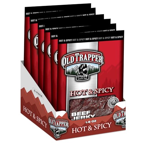 Old Trapper Beef Jerky, Old-Fashioned 10-Ounce Bag, Tender Meat Snacks for Lunches or Between Meals, 11 Grams of Protein, Zero Grams of Fat, and 70 Calories per Ounce (Pack of One)