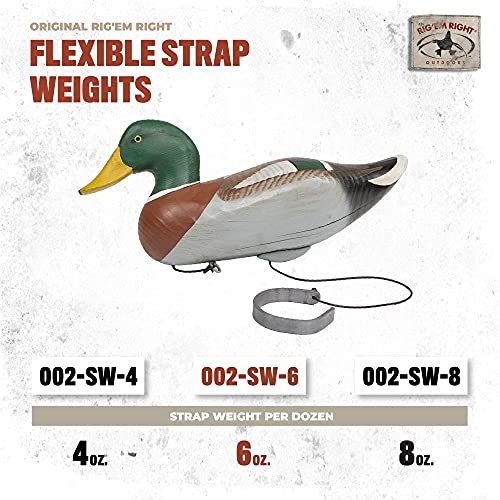 Rig'Em Right Waterfowl Flexible Strap Weights for Anchoring Decoys to The Ground