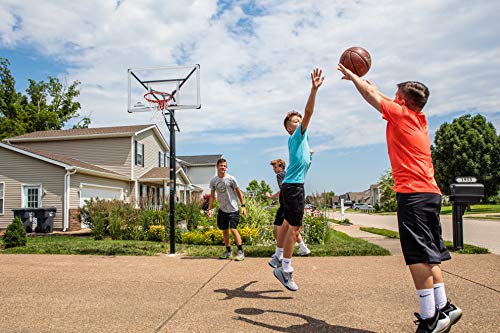 Silverback NXT 54" In-Ground Basketball Hoop with Adjustable-Height Backboard and QuickPlay Design , Black