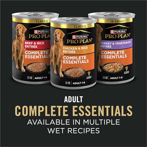 Purina Pro Plan Complete Essentials Shredded Blend Chicken and Rice Dog Food Dry Formula with Probiotics for Dogs - 47 lb. Bag