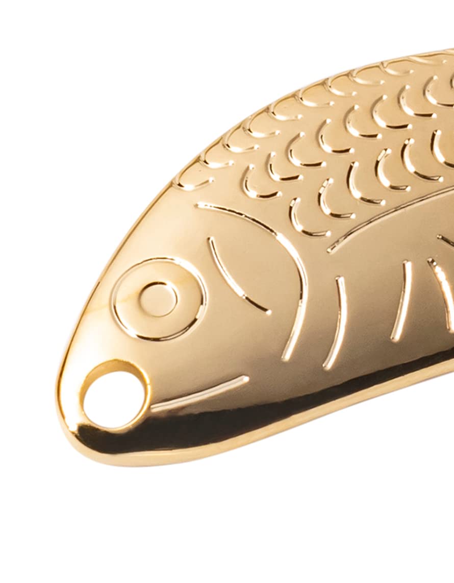 AL's Goldfish Lure Company, Rust Free Goldfish Freshwater Fishing Spoon, Treble Hook, Trout, Salmon, Bass, Walleye, Crappie, Panfish, and Pike. Sizes 3/16 oz., 1/4 oz. or 1/2 oz
