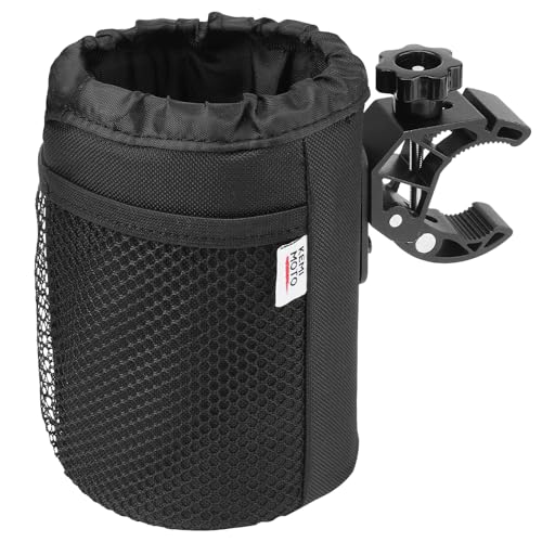KEMIMOTO Motorcycle Cup Holder, Oxford Fabric Motorcycle Drink Holder with 0.6"-1.5" Alligator Clamp, Universal Water Bottle Cup Accessories for Bike, ATV/UTV, Scooter, Boat, Walker