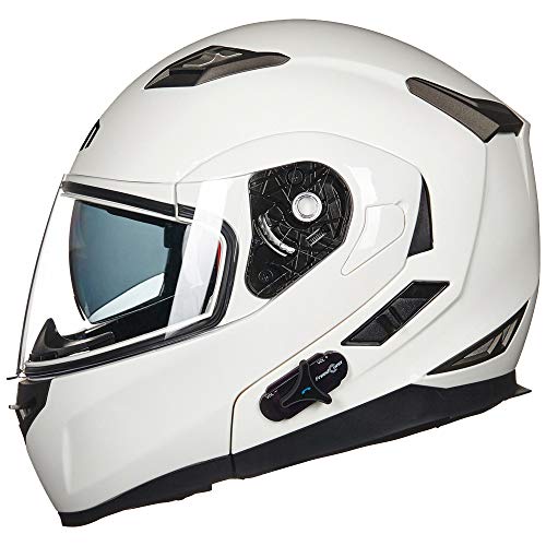 ILM Bluetooth Integrated Modular Flip up Full Face Motorcycle Helmet Sun Shield Mp3 Intercom Model 953/953 PRO