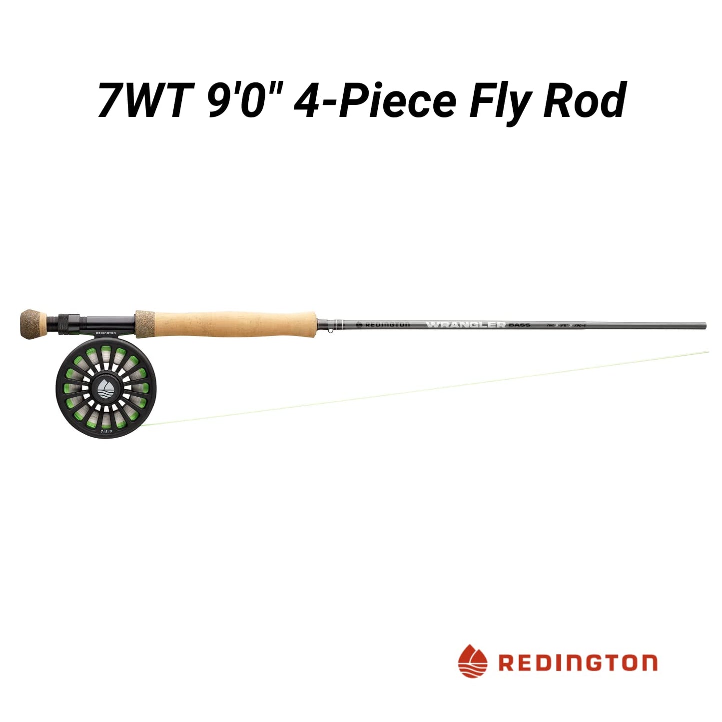 Redington Wrangler Fly Fishing Kit, Medium Fast Action Rod, Crosswater Reel, Fly Line, Leader, & Carrying Case