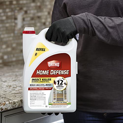 Ortho Home Defense Insect Killer for Indoor & Perimeter2 - With Comfort Wand, Long-Lasting Control, Kills Ants, Cockroaches, Spiders, Fleas & Ticks, Non-Staining, Odor Free, 1.1 gal., 2-Pack