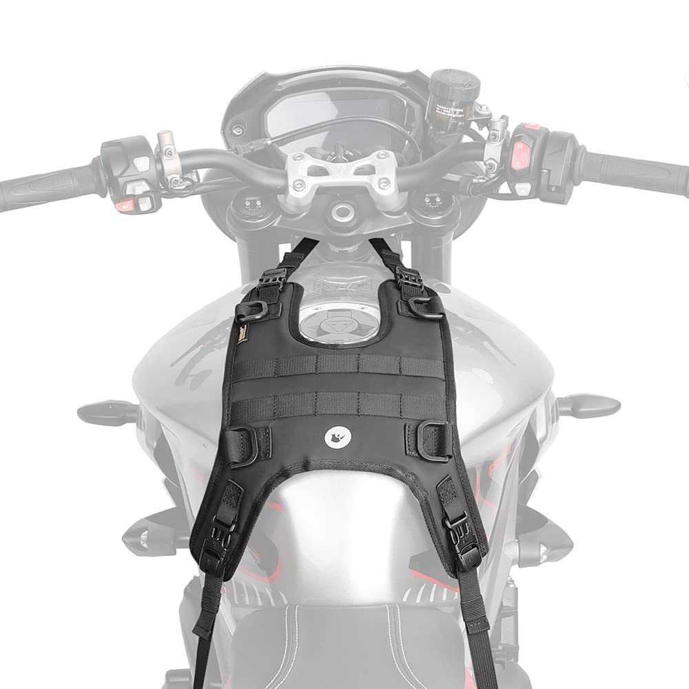 Rhinowalk Motorcycle Tail Bag Motorbike Side Bag 8L Full Waterproof Motor Saddle Pannier Bag Rear Rack Trunk Professional Motor Accessories-Black