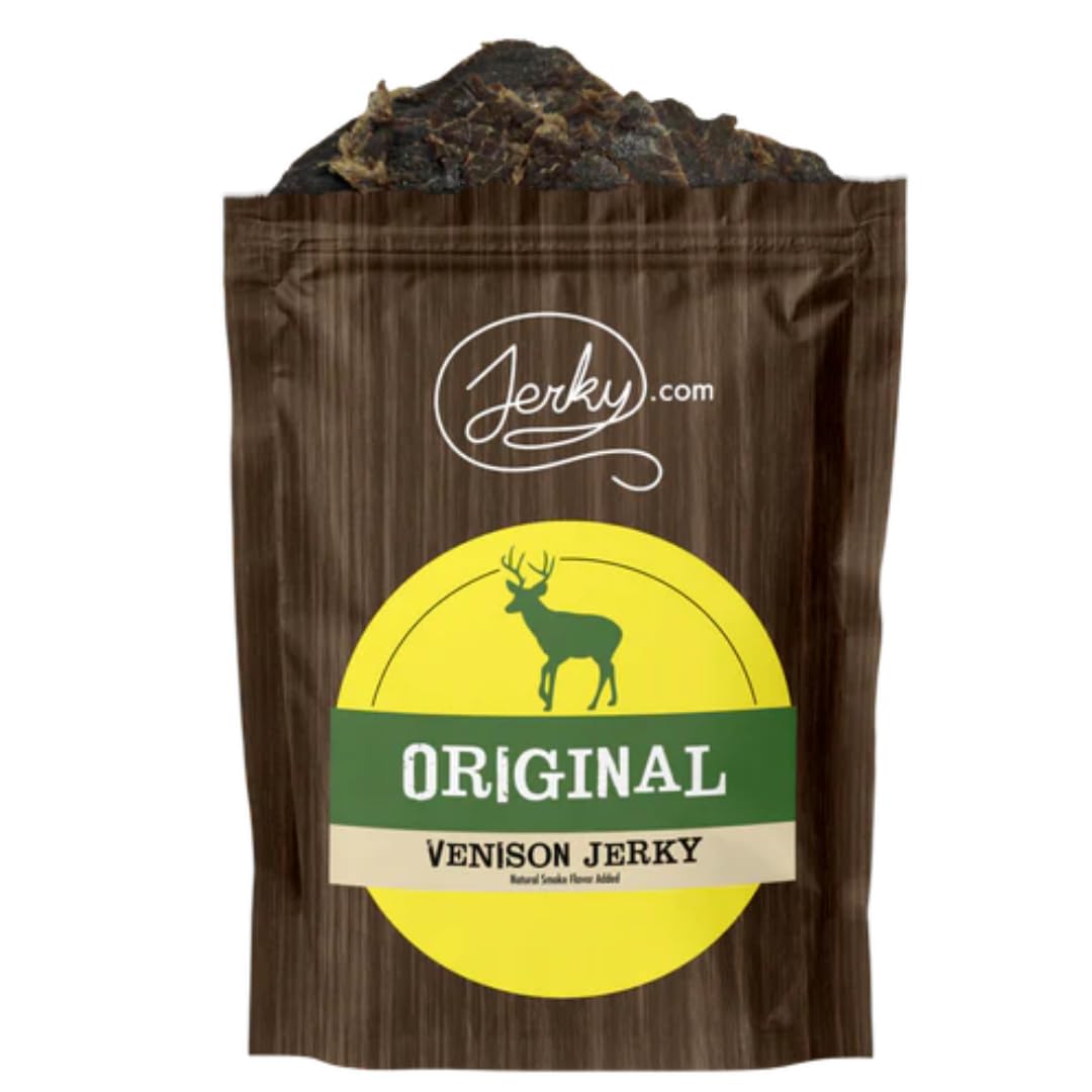 Jerky.com Original Buffalo Jerky 3-Pack - Exotic Jerky High Protein, Gluten-Free, All-Natural Exotic Snack - Premium Wild Game Meat - Perfect for Hiking, Camping, and On-the-Go 1.75oz (Pack of 3)