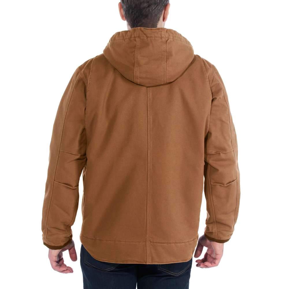 Carhartt Men's Relaxed Fit Washed Duck Sherpa-Lined Utility Jacket