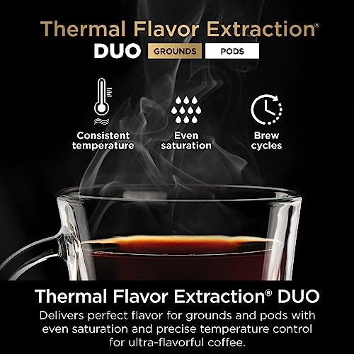 Ninja Hot and Iced Coffee Maker, Single Serve Coffee Maker and Drip Coffee Machine, DualBrew Pro Specialty 12-Cup with K-Cup Combo, Includes Permanent Filter, CFP307