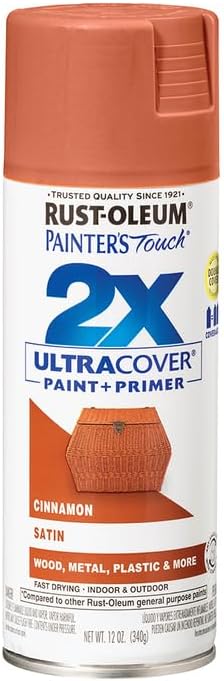 Rust-Oleum 331182 Painter's Touch 2X Ultra Cover Spray Paint, 12 oz, Ultra Matte Black