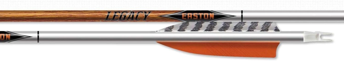 Easton Arrow Carbon Legacy 500 4" Barbed HELICAL (6)