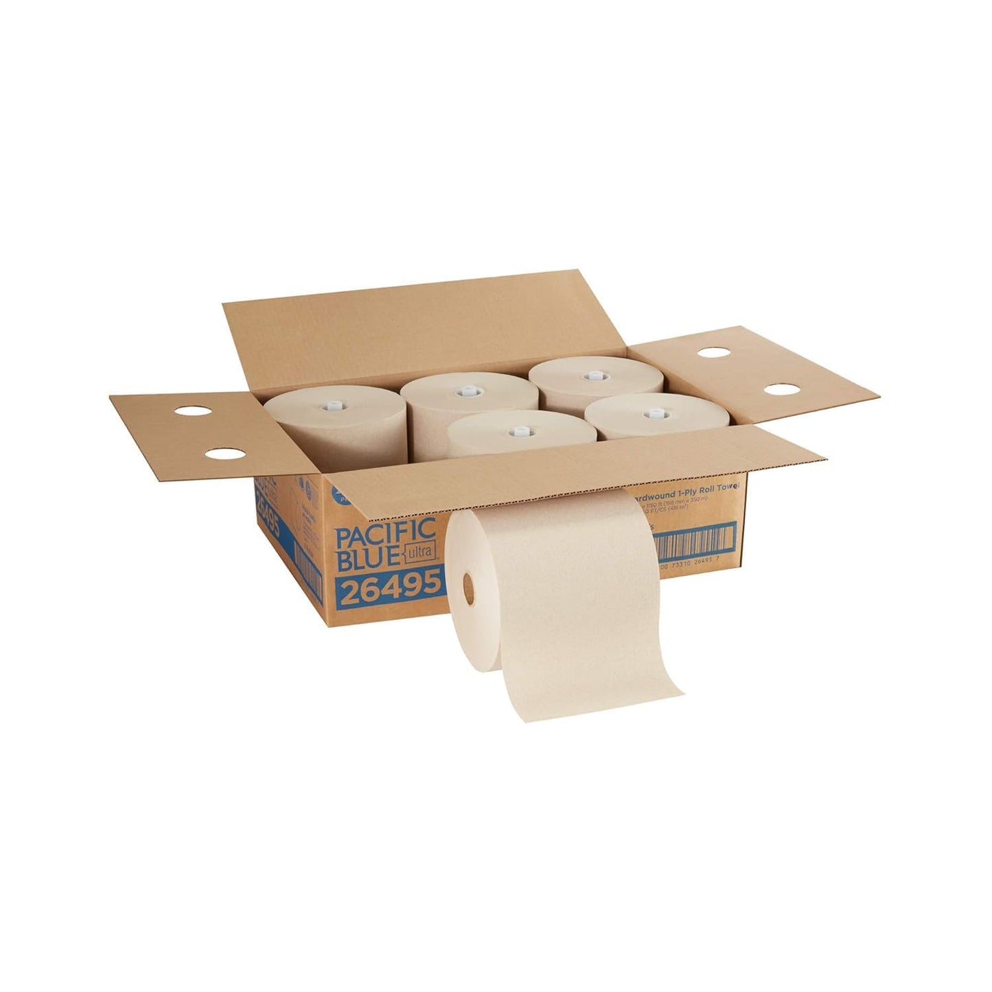Pacific Blue Ultra 8” High-Capacity Recycled Paper Towel Roll by GP PRO (Georgia-Pacific), White, 26490, 1150 Feet Per Roll, 6 Rolls Per Case