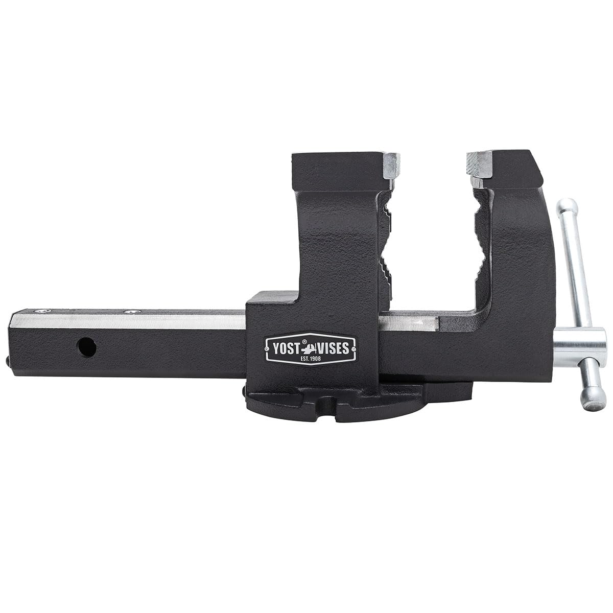 Yost HD550-C Heavy Duty 5-1/2 Inch Mechanics Work Bench Vise | Heavy Duty Woodworking & Metal Work Table with Secure Grip Swivel Base | 60,000 PSI Casting Iron Material with Extra-large Anvil Surface