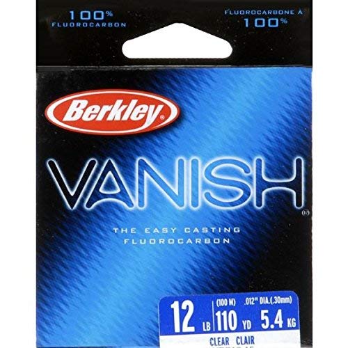 Berkley Vanish®, Clear, 8lb | 3.6kg, 250yd | 228m Fluorocarbon Fishing Line, Suitable for Saltwater and Freshwater Environments