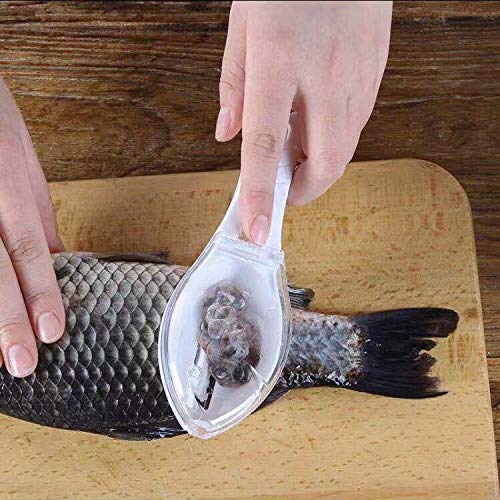 4 Pieces Stainless Steel Fast Remove Fish Skin Brush Plastic Fish Scales Graters Scraper Easy Kitchen Cleaning Tool (4pcs Set)