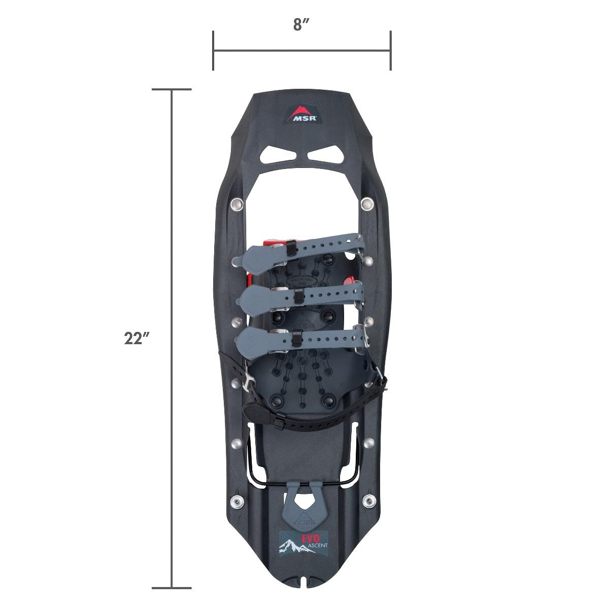 MSR Evo Ascent Backcountry & Mountaineering Snowshoes, 22 Inch Pair