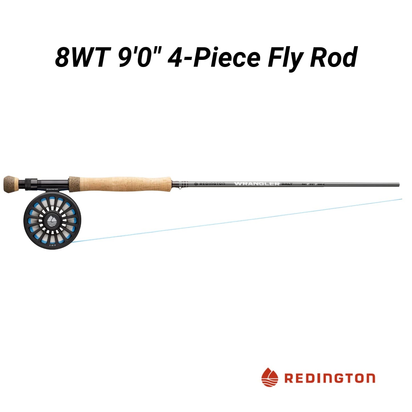 Redington Wrangler Fly Fishing Kit, Medium Fast Action Rod, Crosswater Reel, Fly Line, Leader, & Carrying Case