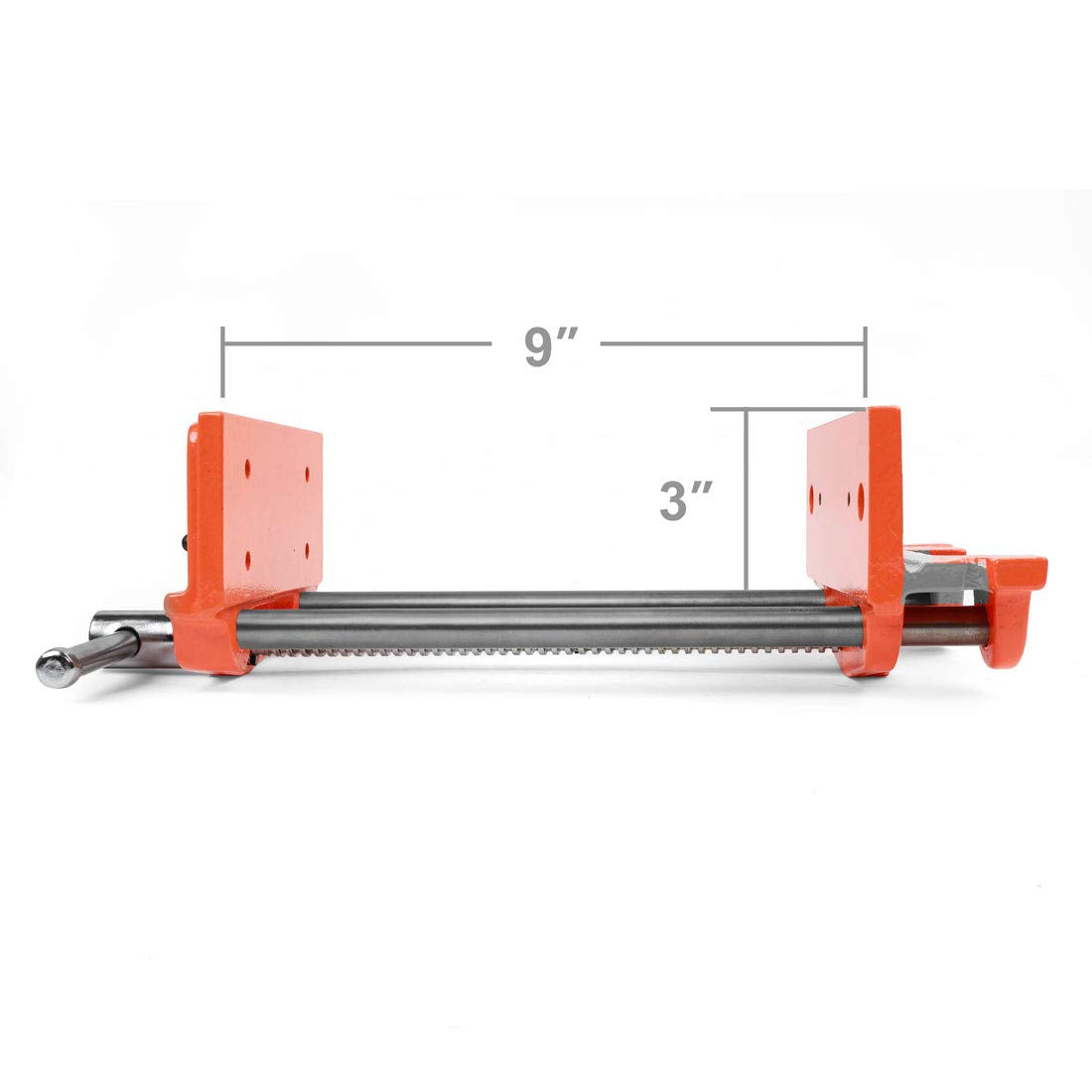 Pony Jorgensen 27091 Medium Duty Woodworker's Vise, Orange, Grey, 9-Inch By 7-Inch