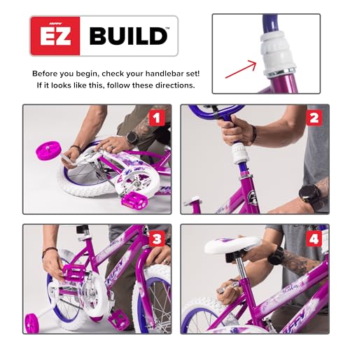 Huffy Illuminate 20” Girl’s Bike, Sky Blue Frame with Butterfly Graphics, Kickstand Included, Streamers and Chain Guard, White Tires and Pink Rims