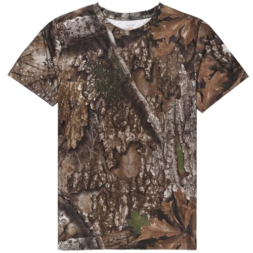 Authentic Realtree and Mossy Oak Camouflage Crewneck Unisex Adult Short Sleeve Tee Shirt