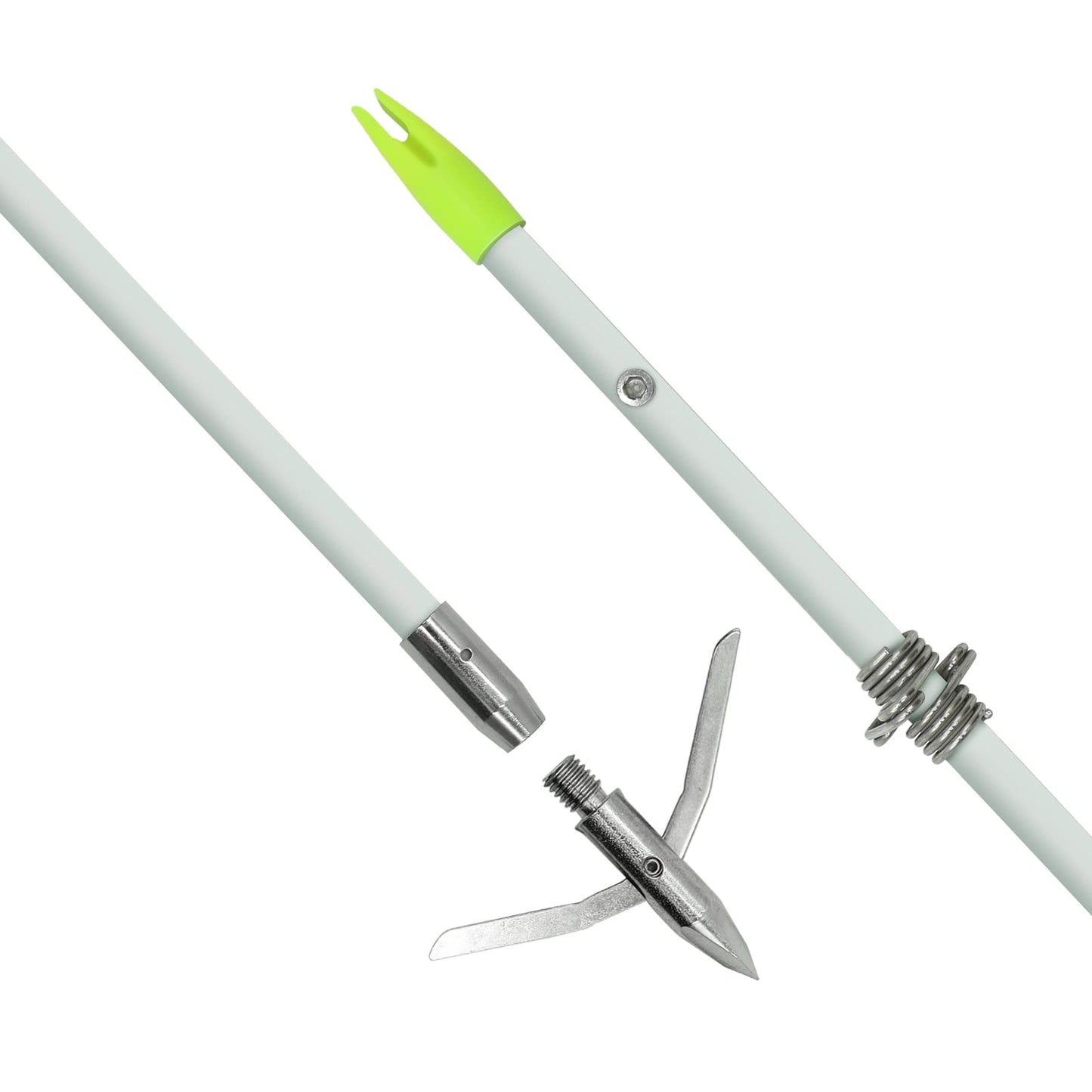 OBTOUTDOOR 6 PCS/12PCS 36 Inch Bowfishing Arrows 8mm Fishing Arrow Fiberglass Arrow with Broadhead for Slingshot Archery Hunting Fishing