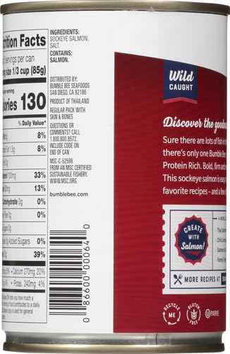 Bumble Bee Smoke Flavored Red Coho Salmon Fillets in Oil, 3.75 oz (Pack of 1) - 19g Protein - Skinless, Boneless - Great for Snacks & Recipes - Gluten Free