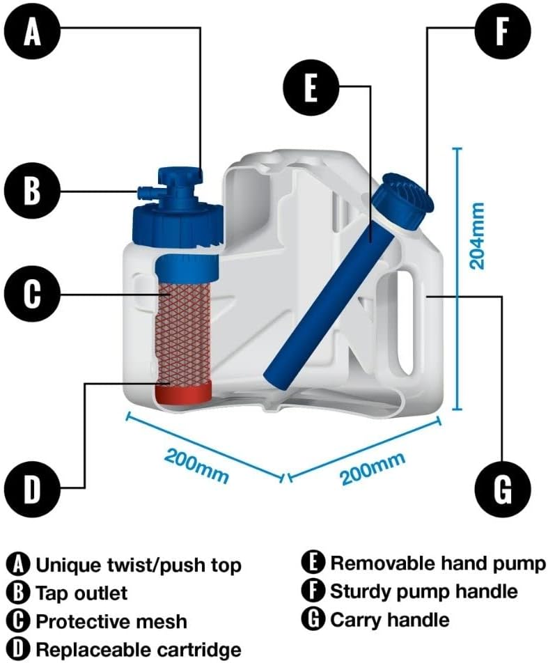 Lifesaver Cube Portable Water Filtration System - Survival Water Filter for Camping, Backpacking, Hiking - Emergency Water Purifier with Ultrafiltration Tech for Clean, Safe Drinking Water