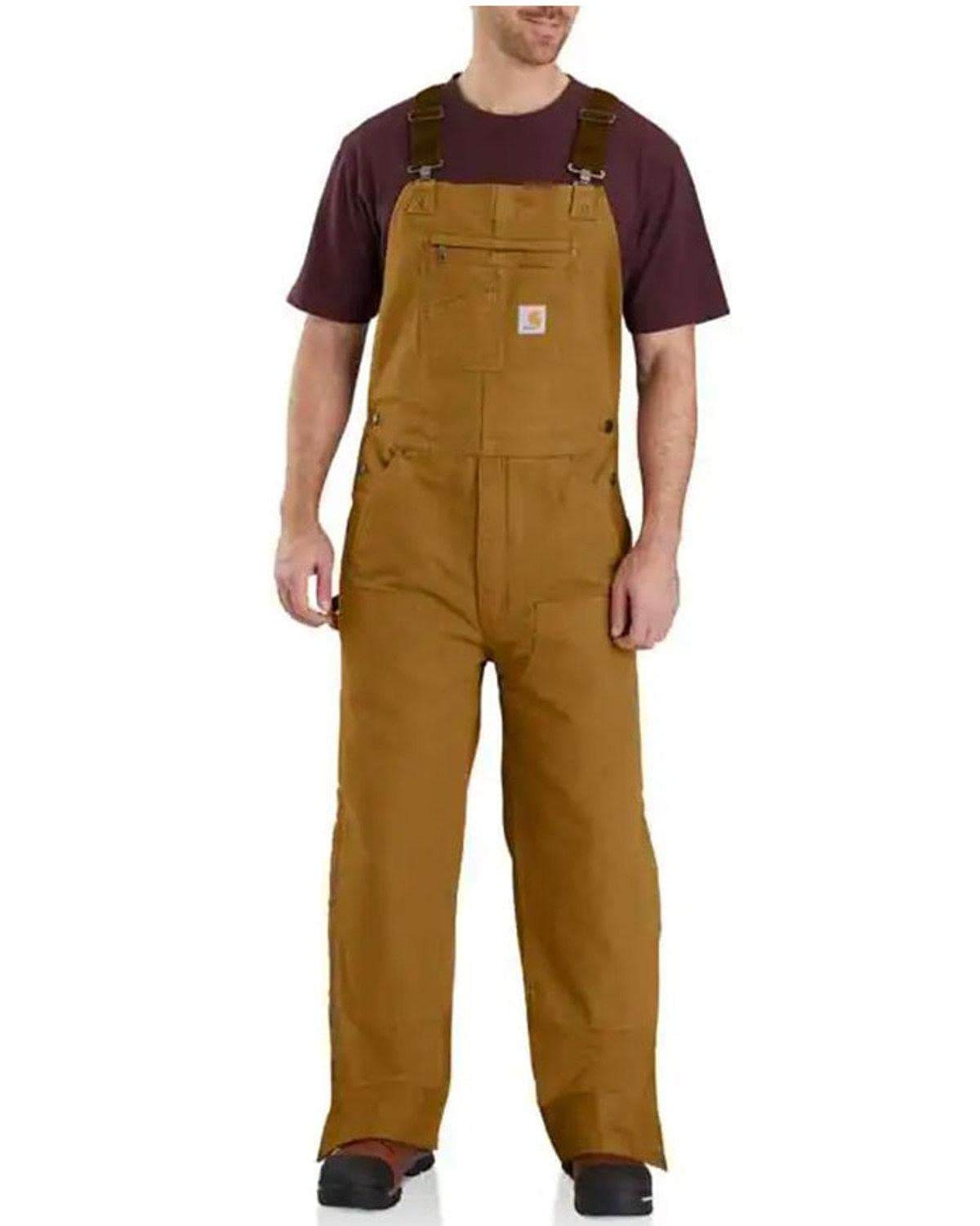 Carhartt Men's Loose Fit Washed Duck Insulated Bib Overall