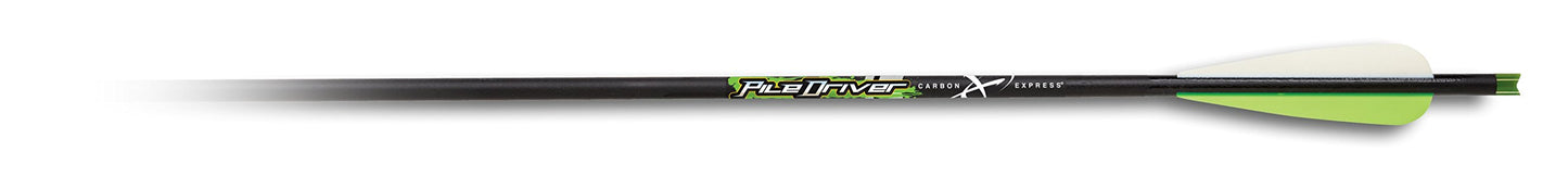 Carbon Express PileDriver Fletched Carbon Crossbolt with 4-Inch Vanes, 6-Pack