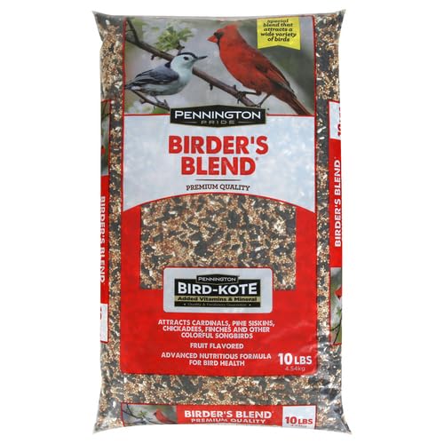 Pennington Pride Songbird Nut & Fruit Blend, Wild Bird Seed for Outside Feeders, Advanced Nutrition Formula for Bird Health, 10-lb. Bag