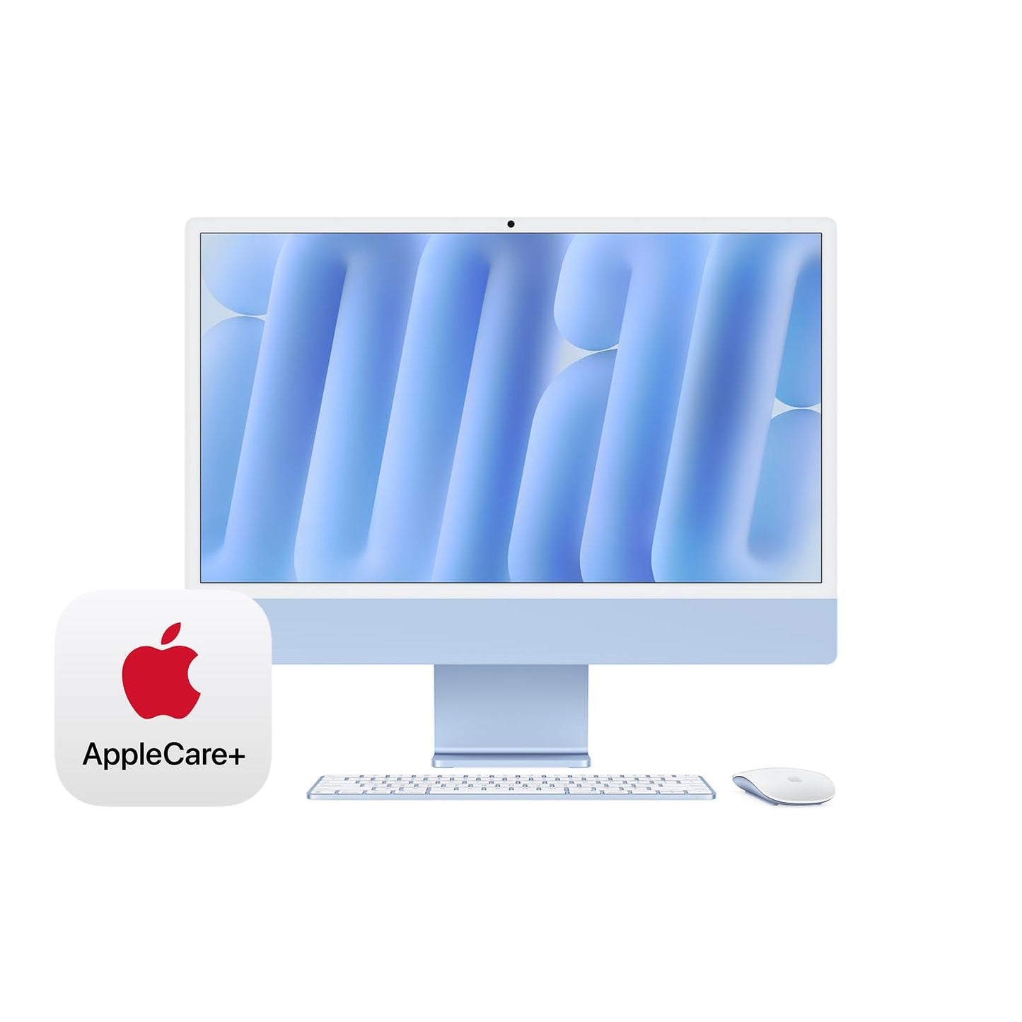 Apple 2024 iMac All-in-One Desktop Computer with M4 chip with 10-core CPU, 10-core GPU: Built for Apple Intelligence, 16GB Unified Memory, 256GB SSD Storage; Blue with AppleCare+ (3 Years)